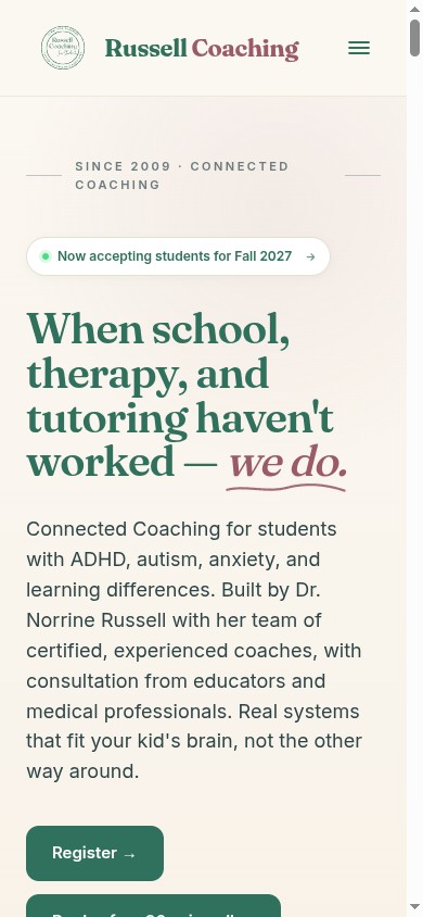 Russell Coaching on mobile