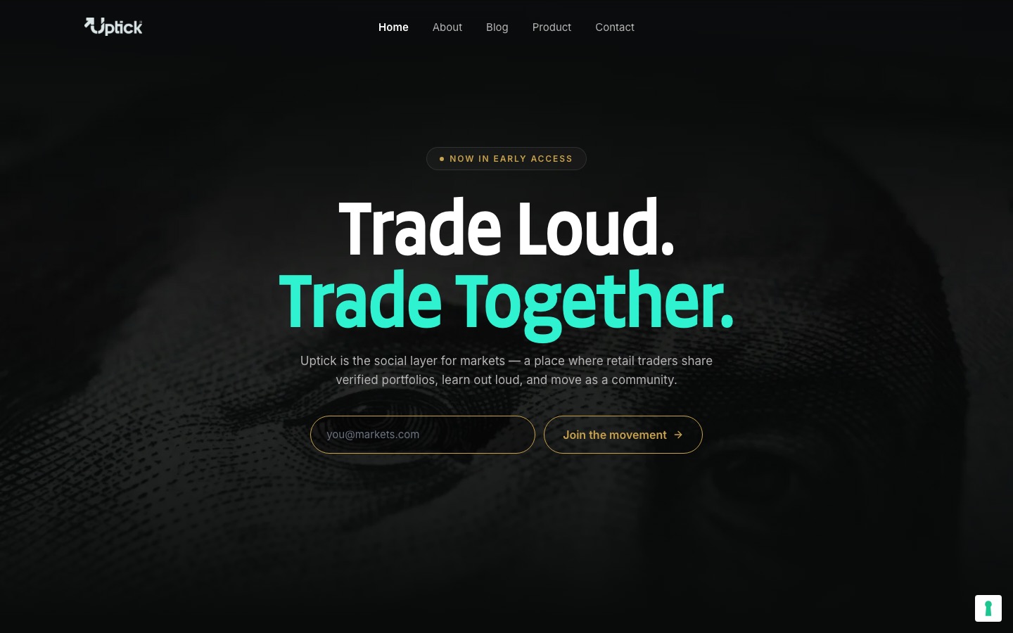 Uptick, a social investing platform for retail traders